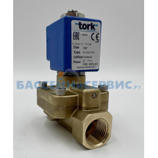 Клапан электромагнитный Tork Н.З. ВР 1/2" S101003145E (T-GP103) корп. латунь, 0,5-16 бар, -10..+140*C, уплот. EPDM, 230В